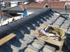 屋根 漆喰　のし瓦
