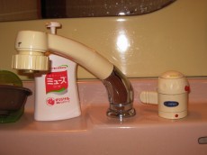 洗面台　水廻り　シャワー付き混合水栓　蛇口交換