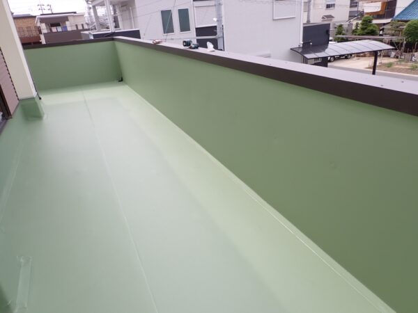 大阪狭山市 I様邸 ベランダ 塩ビシート防水工事