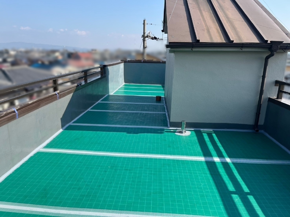 通気緩衝シート設置